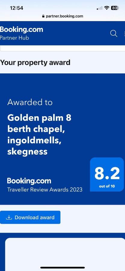 Golden Palm 8 Berth Chapel Saint Leanords, Ingoldmells, Skegness Caravan Eksteriør bilde